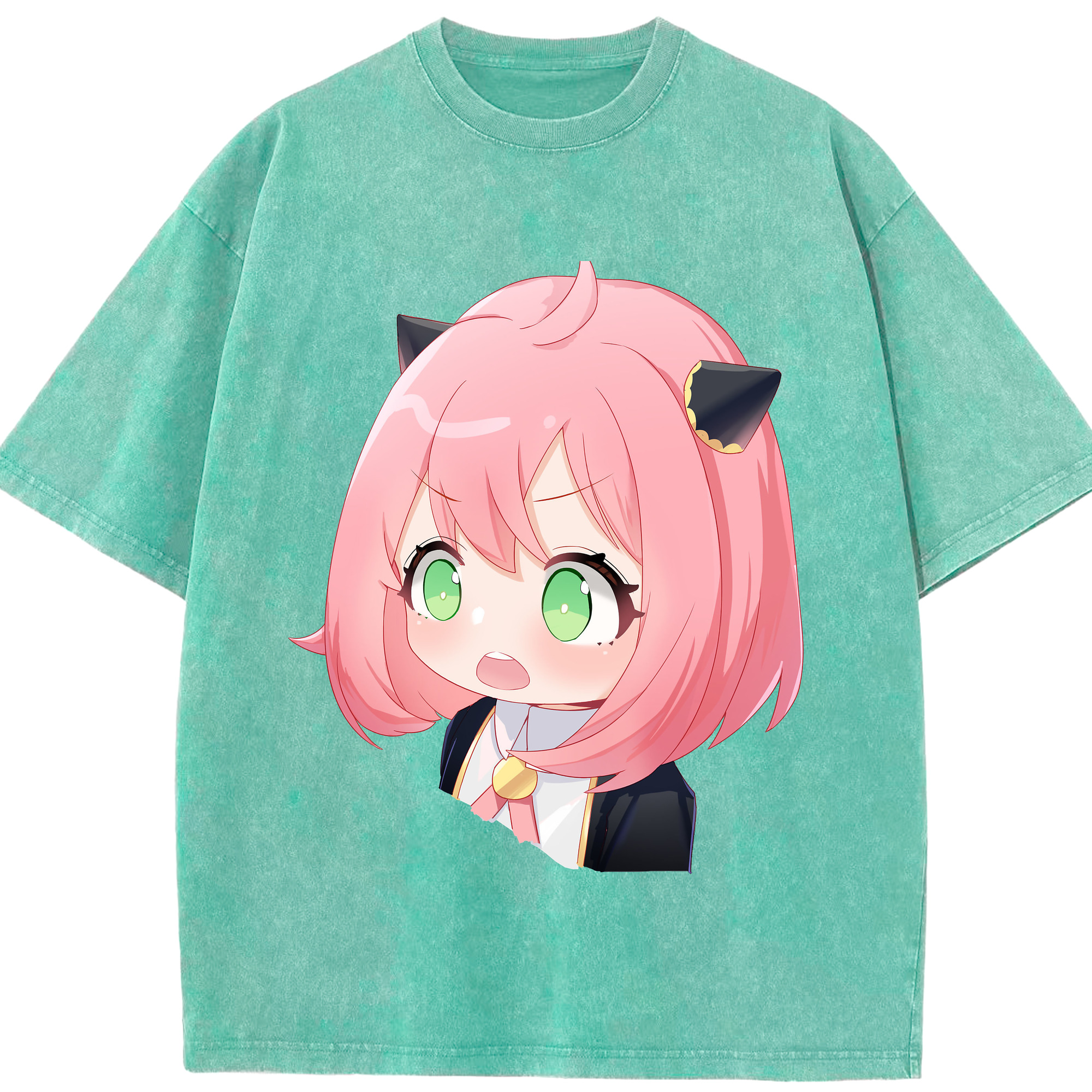 （画像用） SPY×FAMILY间谍家家酒 綿100% ヴィンテージ風 半袖Tシャツ（フロントプリント）
